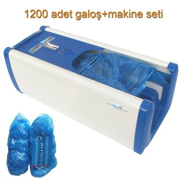 Okinox Galoş Giyme Makinesi. Mavi. 1200 Adet Galoş Set 920411-blue-set